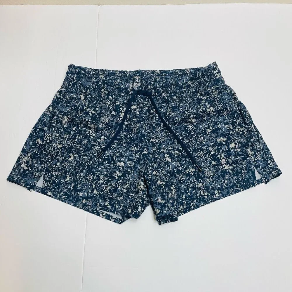Athleta Printed Baha Short Woodblock Texture Navy Size 6
